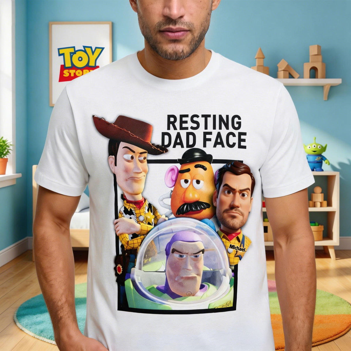 Fun Custom Photo Resting Dad Face Shirt, Personalized Gifts For Dad 01qhti180426-Homacus