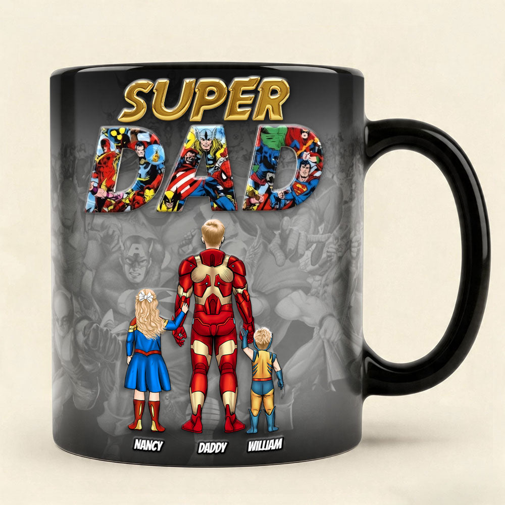 Dad And Kids Magic Ceramic Coffee Mug - Personalized Gifts For Dad 04ohti050526-Homacus