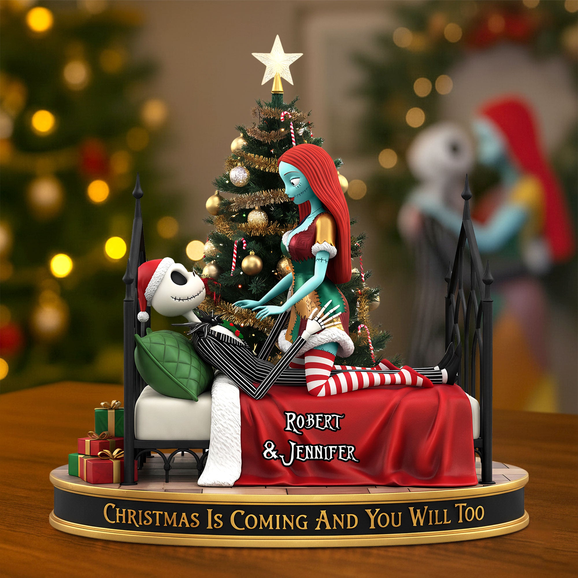 Playful Spooky Couple Plaque - Personalized Gifts For Couple 04nati170925-Homacus