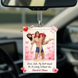 Playful Couple Car Ornament - Personalized Gifts For Couples 05HUTI300126-Homacus