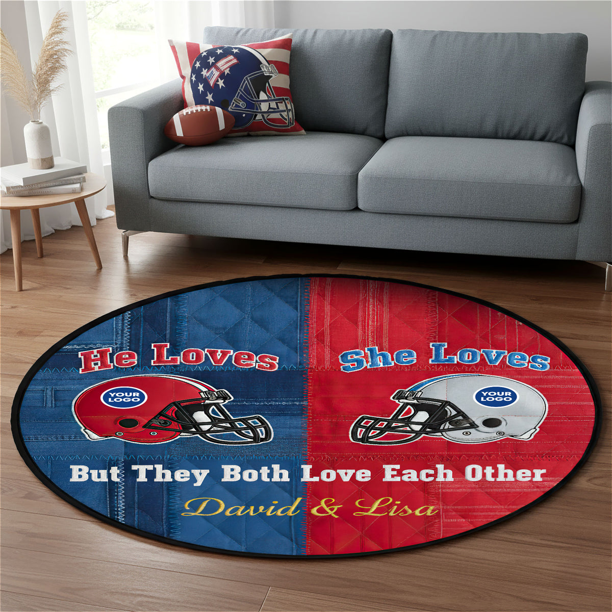 He Loves She Loves Quilted Round Mat - Personalized Gifts For Couple 02huti021025-Homacus