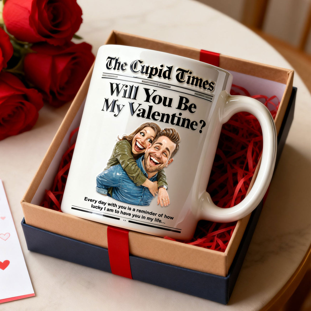 Newspaper Couple Custom Photo Coffee Mug - Personalized Gifts For Couple 01nati070126-Homacus