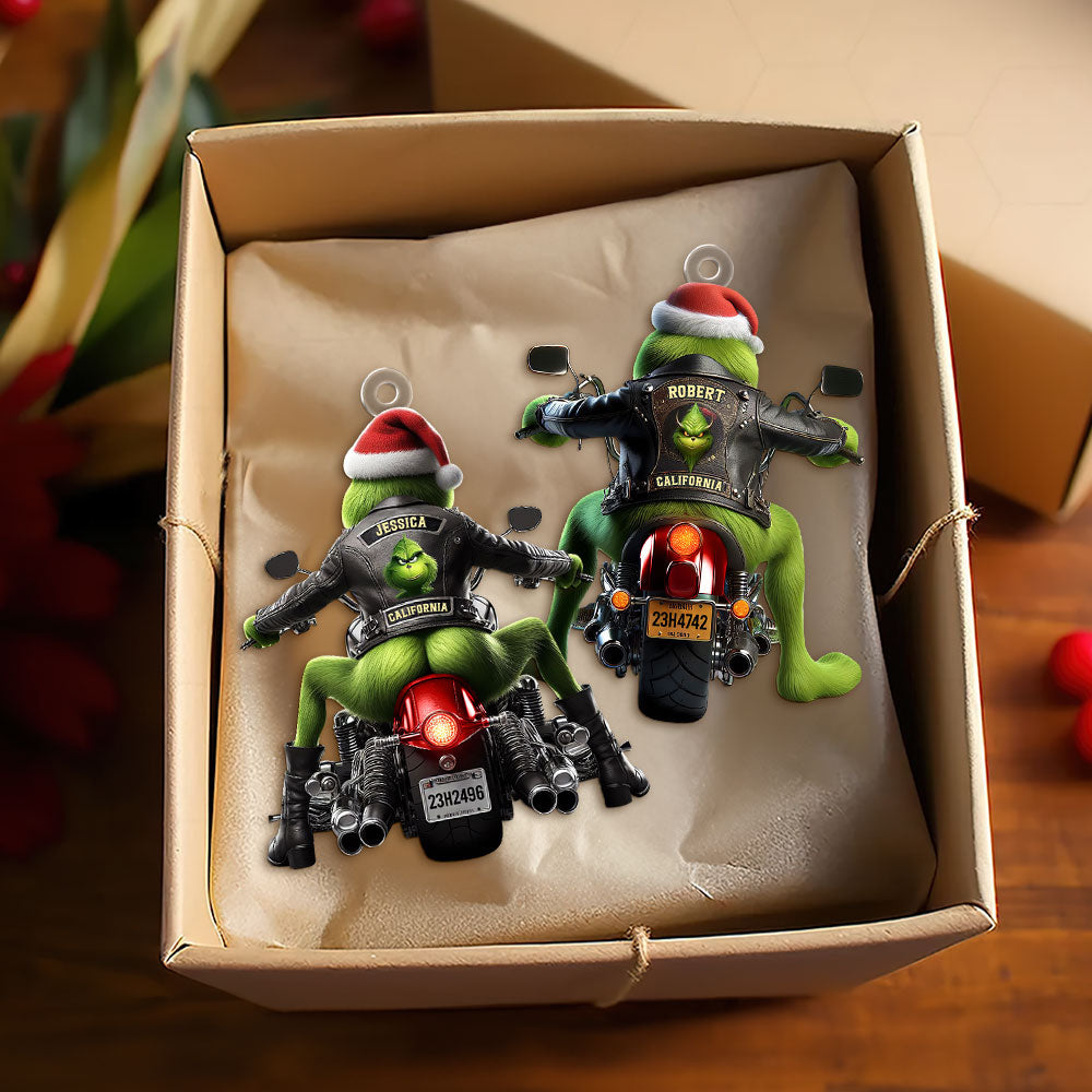 Green Monster - Personalized Christmas Gifts - Motorcycle Ornament-Homacus