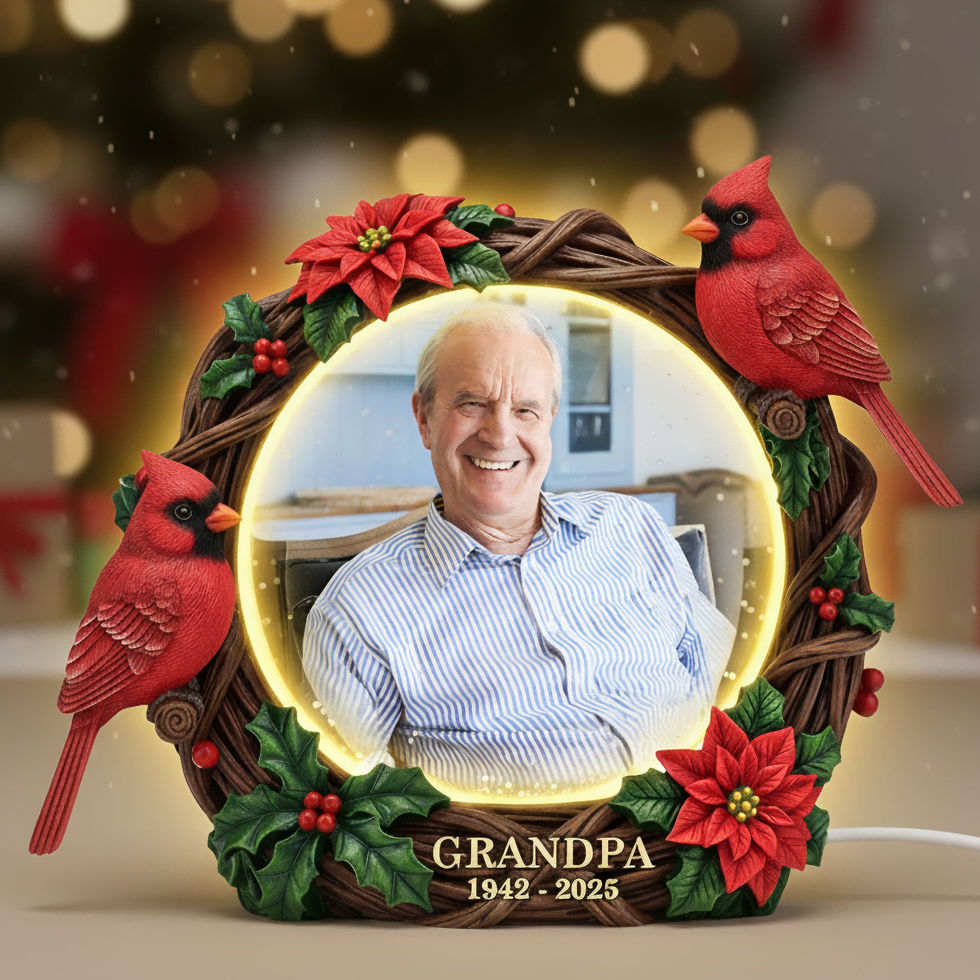 Cardinal Heaven Light Box - Custom Photo Gifts For Heavens Custom Acrylic Light Box 03NATI121125-Homacus