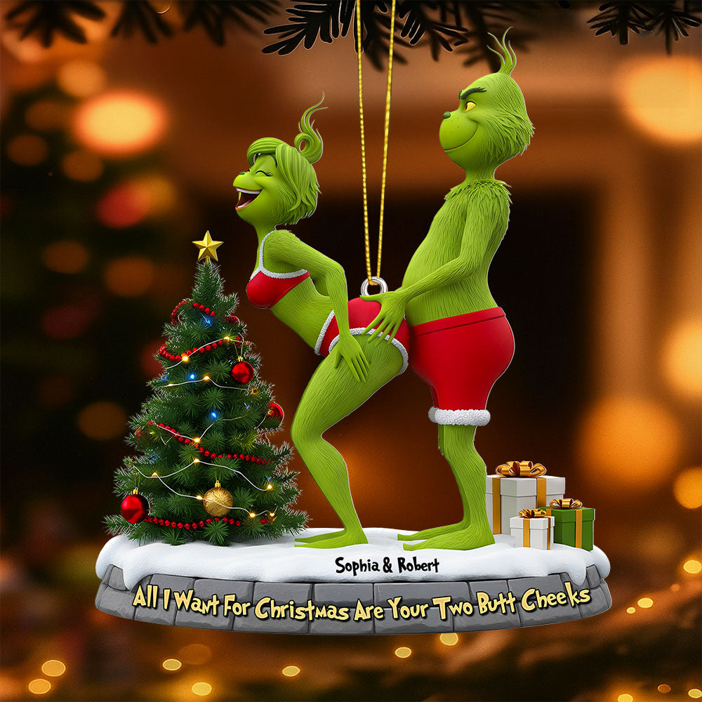 Naughty Green Couple Ornament - Personalized Christmas Gifts For Couple 01ohti120925-Homacus