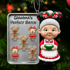 Grandma Gingerbread Kids Ornament - Personalized Gift For Grandma Christmas Ornament 02HUTI071125-Homacus
