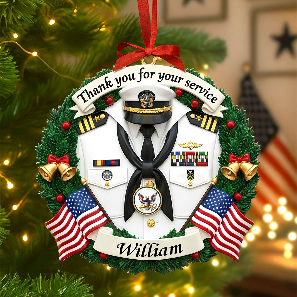 Military Appreciation Christmas Ornament Personalized Gifts For Veterans 03KITI200925-Homacus
