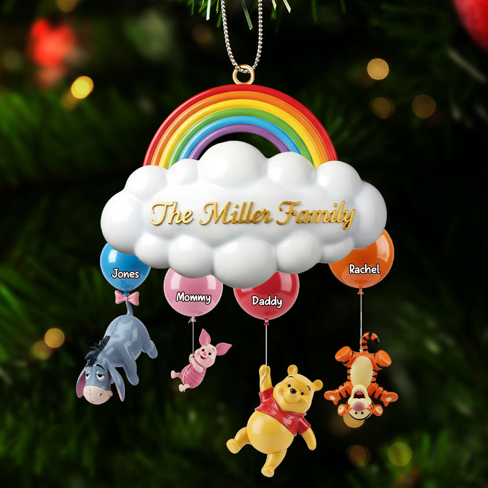 Floating Family Rainbow Ornament - Personalized Gift For Family 02NATI221125-Homacus