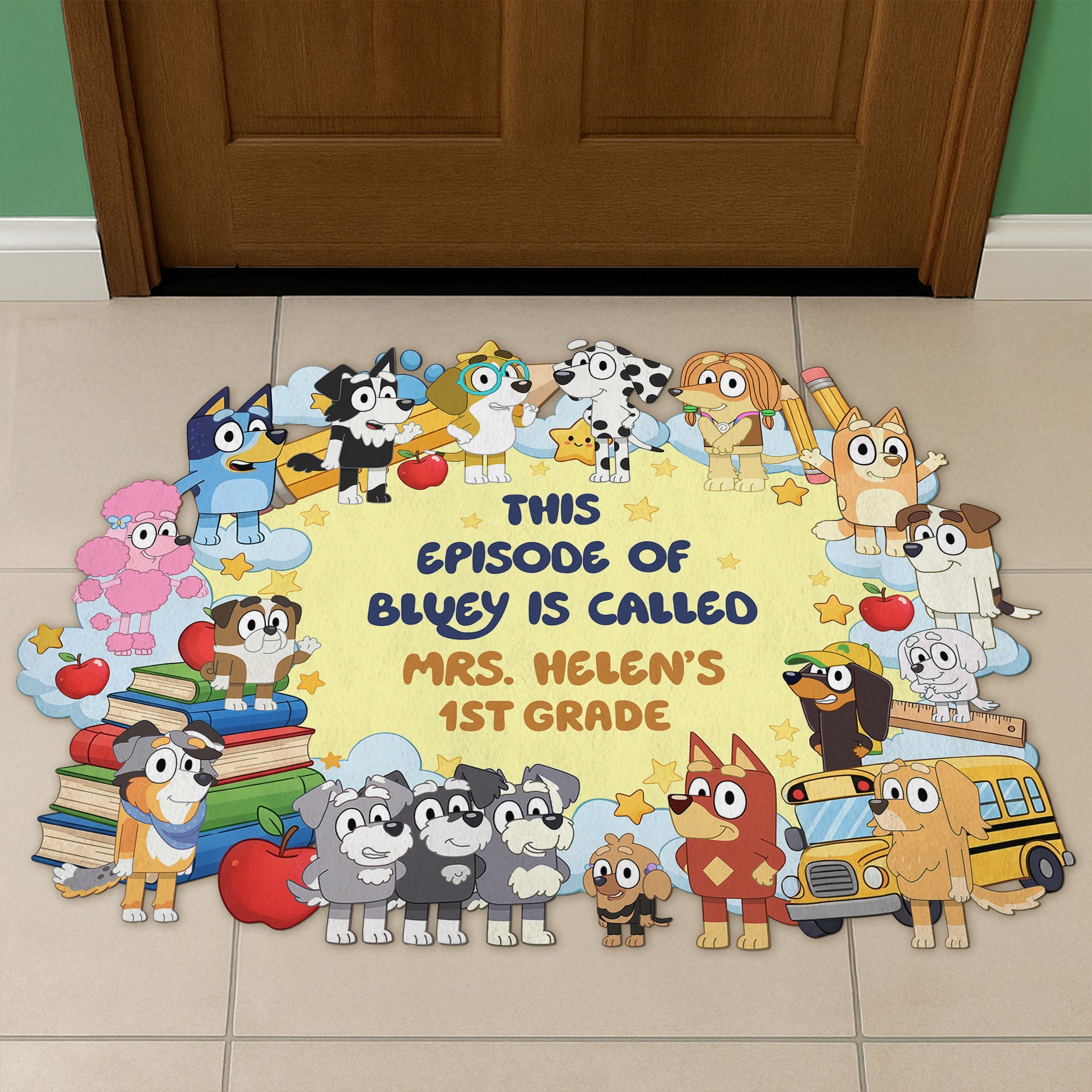Cute Teacher Doormat - Personalized Gifts For Teacher 03huti060825-Homacus