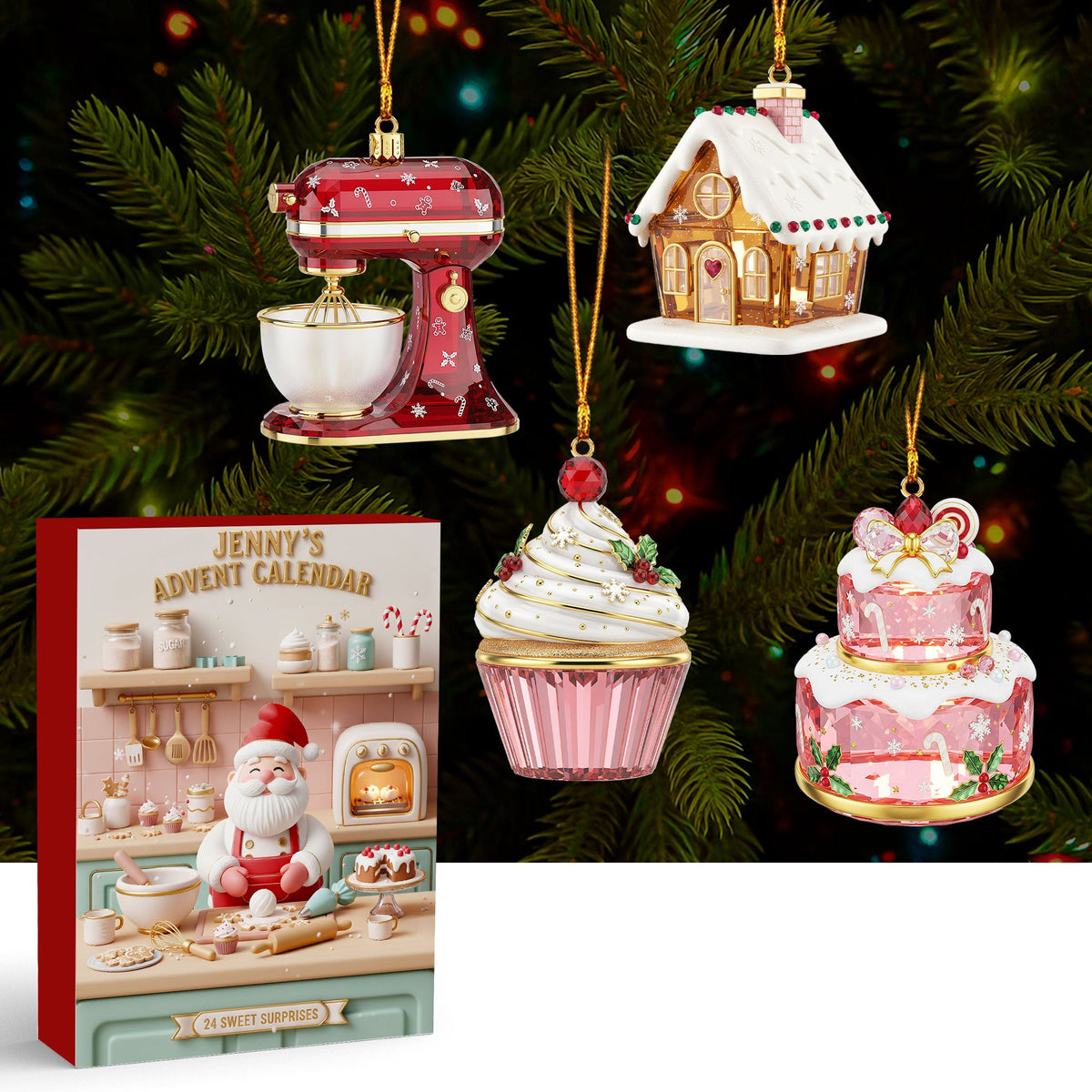Christmas Baking Advent Calendar - Personalized Custom Acrylic Blind Box 03pgti141025-Homacus
