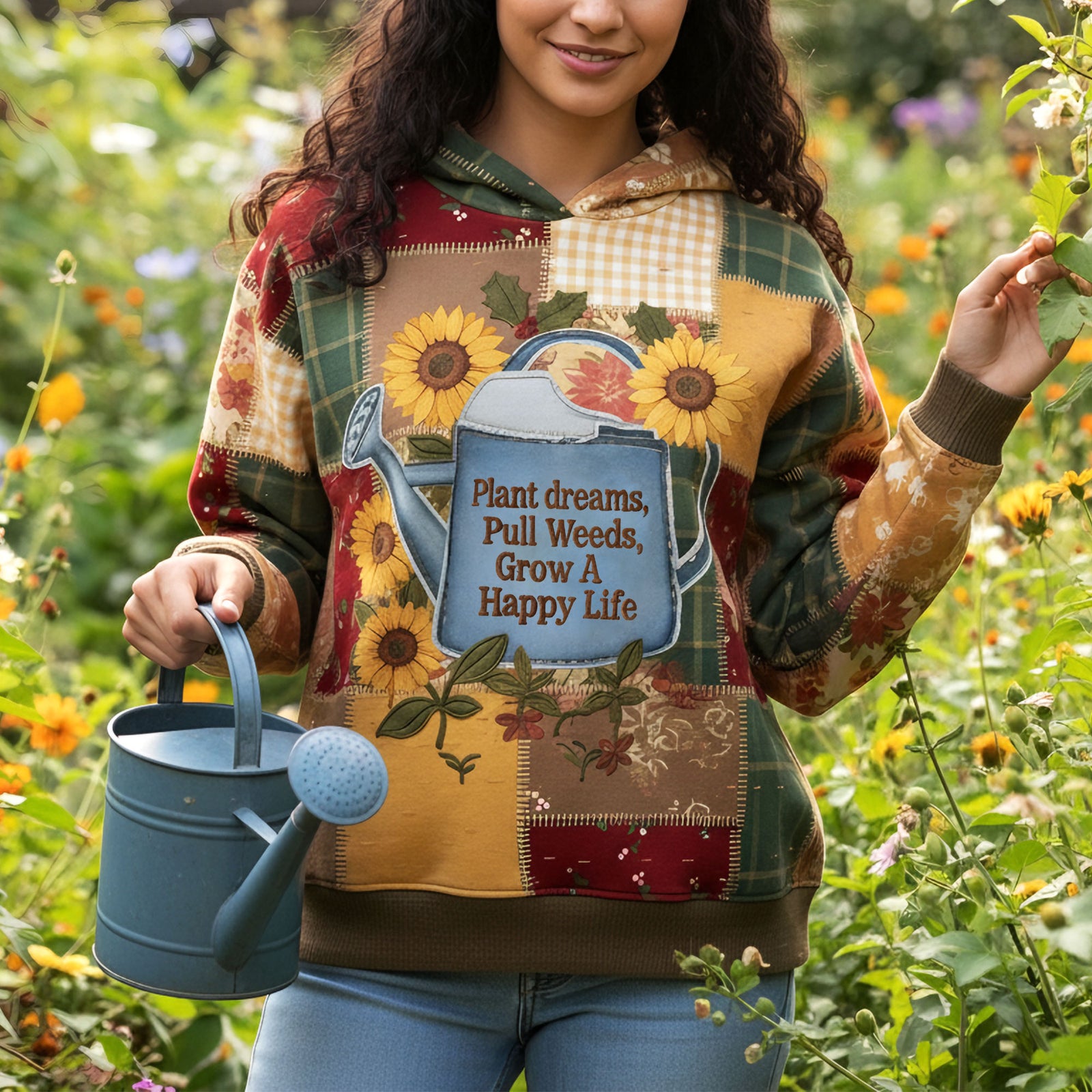Gardening Dream Hoodie - Personalized Gifts For Gardener Patchwork Hoodie 01PATI201125-Homacus