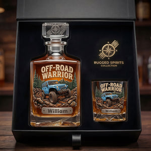 Rugged Trail Warrior Decanter Set - Personalized Gifts For Off-Road Lovers 01pati160326-Homacus