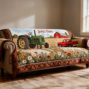 Peaceful Farm Quilted Sofa Cover, Personalized Gifts For Farmers 01QHTI280126-Homacus