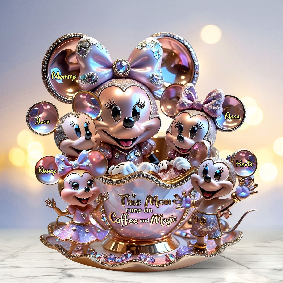 Mouse Mom Plaque - Personalized Gifts For Mom 02tgti220425-Homacus