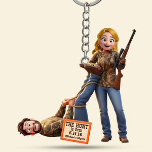 Hunting Couple Keychain - Personalized Gifts For Couple Keychain 02HUTI190126HG-Homacus