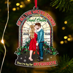 Personalized Gift For Couple, Acrylic Christmas Ornament 03HUTI240924PA You're By Far My Favorite-Homacus