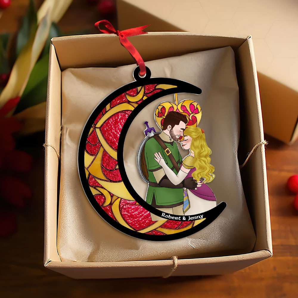 Personalized Gifts For Couples, Kissing Couple Christmas Acrylic Ornament 01OHTI091124HG-Homacus