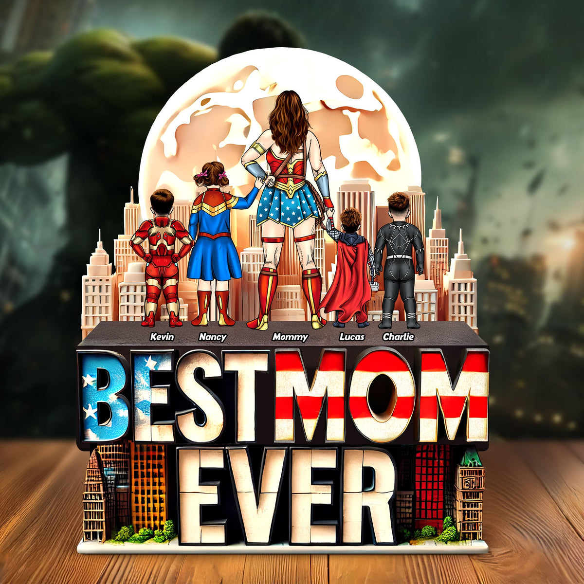 Super Mom Plaque - Personalized Gifts For Mom 011huti190425pa-Homacus