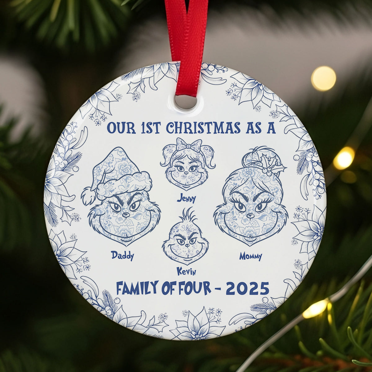Funny Monster Family Ornament - Personalized Gifts For Family 03pgti210825-Homacus