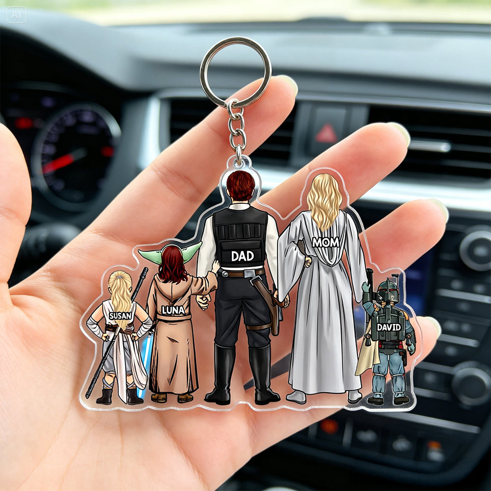 Space Warriors Keychain Personalized Gifts For Family 02QHHU030426-Homacus