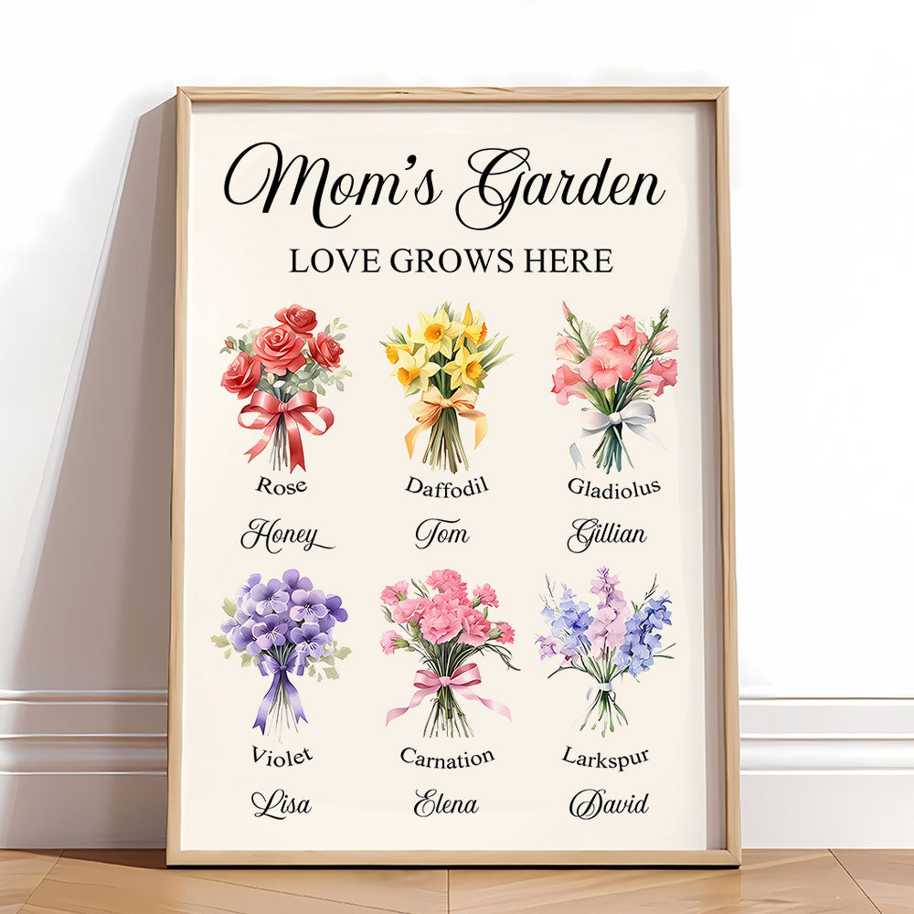 Personalized Gifts For Mom Canvas Print Mom's Garden-Homacus