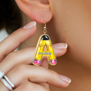 Cute Teacher Earrings - Personalized Gifts For Teachers 01huti150725-Homacus