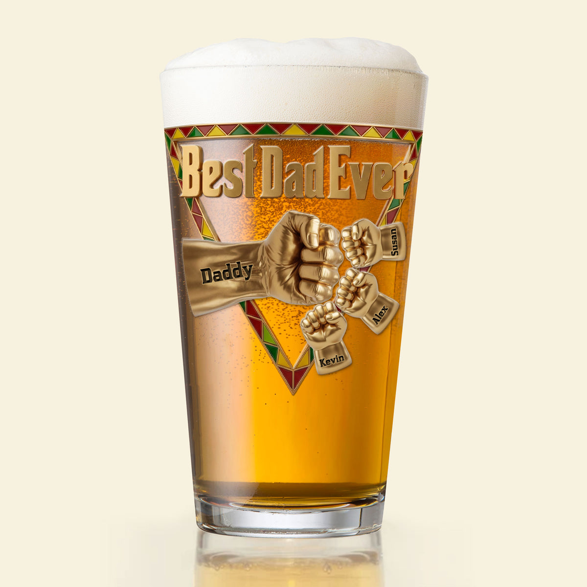 Best Dad Ever Beer Glass - Personalized Gifts For Dad 06huti230526-Homacus