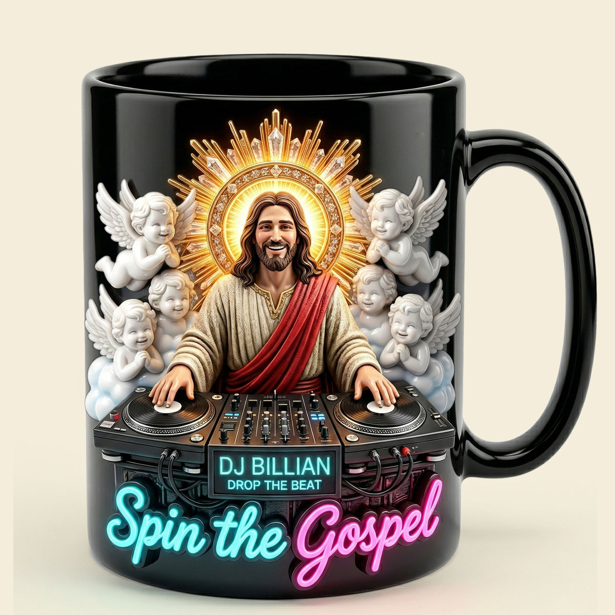 Spin the Gospel Coffee Mug - Personalized Gifts For Music Lovers 01pati060426-Homacus