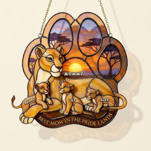 Best Mom and Kids Suncatcher Ornament - Personalized Gifts For Mother 03nati130426-Homacus
