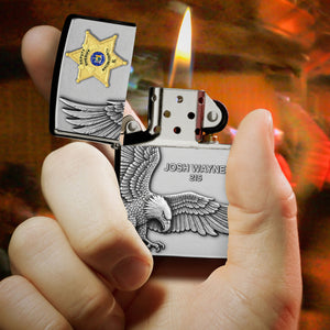 American Hero Police Lighter, Personalized Gifts For Police Officer, Captain, Sheriff,... 02qhti250825-Homacus