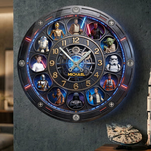 Sci-Fi Universe Wall Clock – Personalized Gifts For Space Fan 1 Layer Acrylic Hanging Wall Clock 05HUTI280226-Homacus