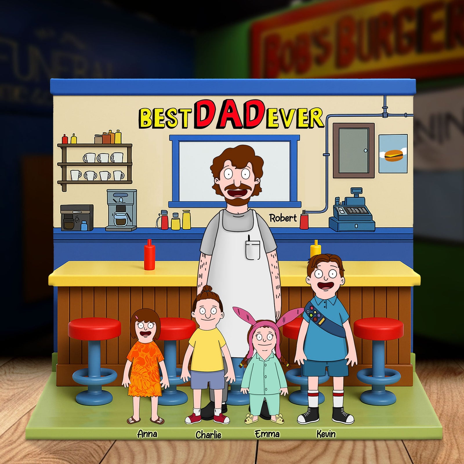 Personalized Gifts For Dad Plaque Best Dad Ever 031nati100425hg-Homacus