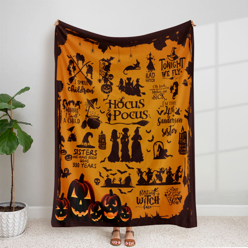 Personalized Witch Blanket, Halloween Gifts 02acxx280824-Homacus