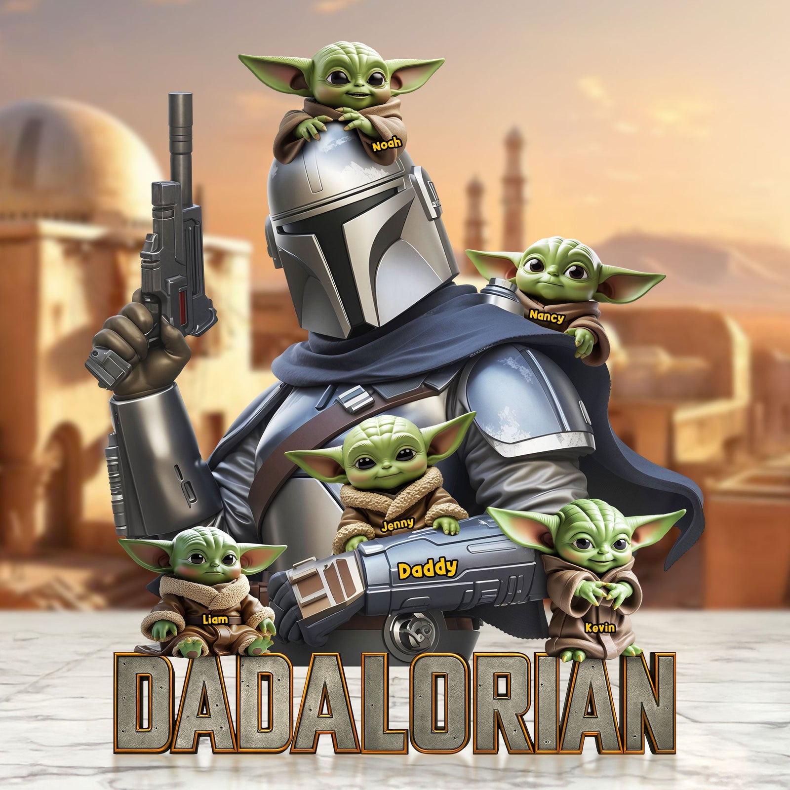 Dadalorian Plaque - Personalized Gifts For Dad 01nati140525-Homacus