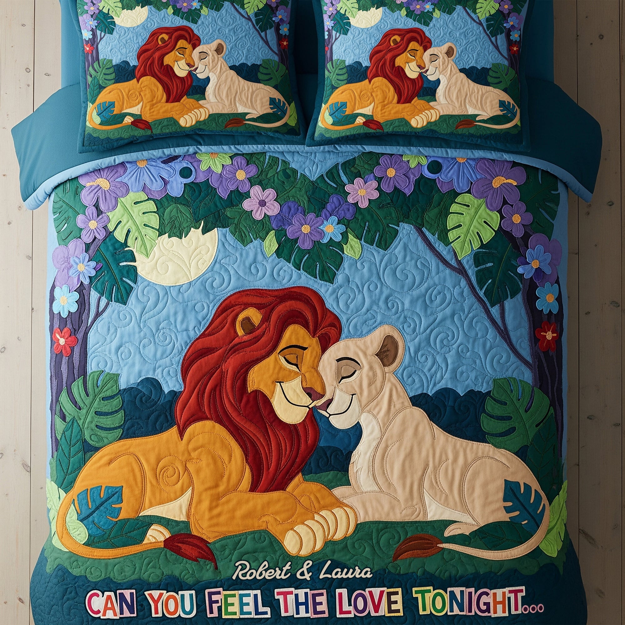 Romantic Couple Quilt Bed Set, Personalized Gifts For Couple 01qhti220725-Homacus