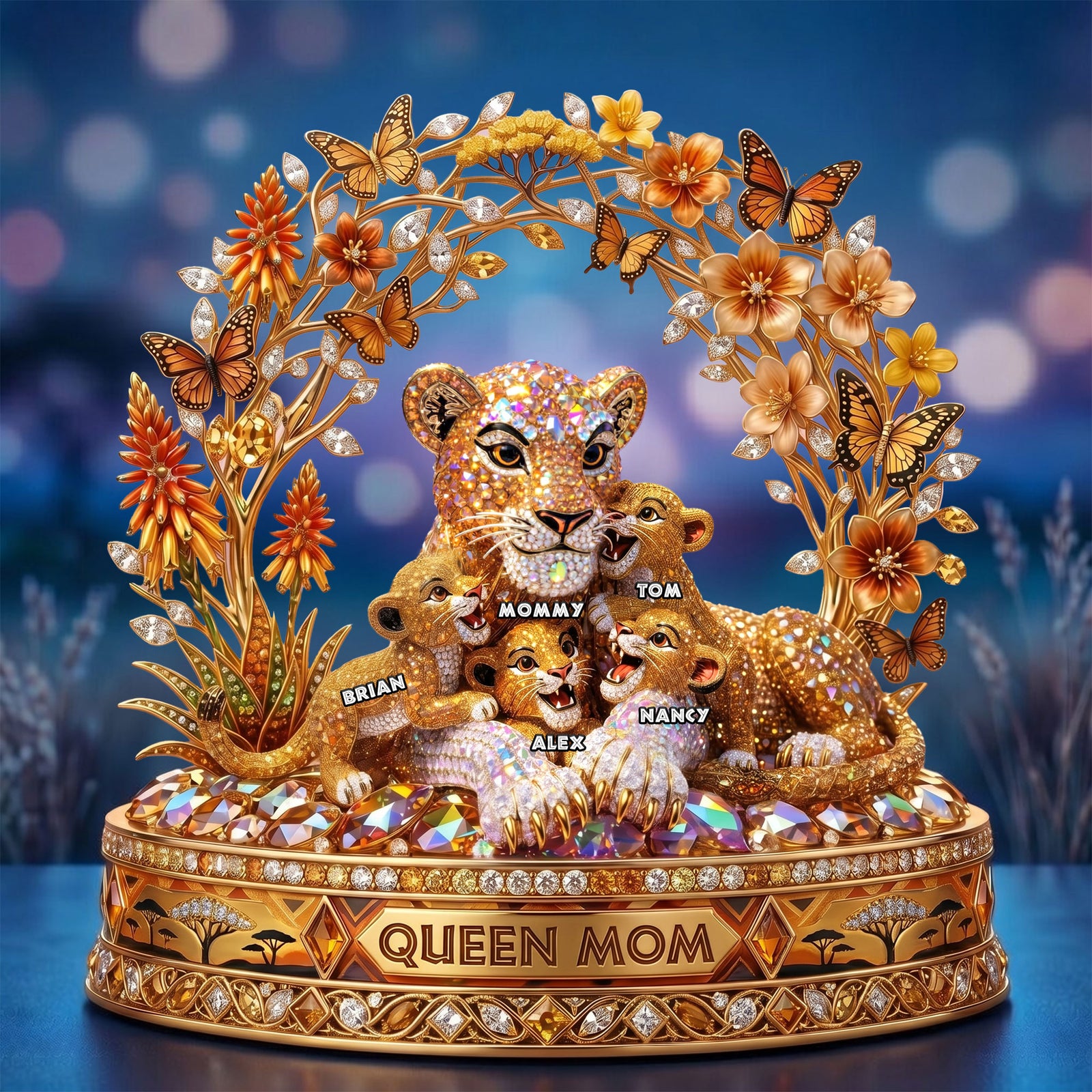 Queen Mom Of Savana Shimmering Acrylic Plaque, Personalized Gifts 01QHTI200426-Homacus