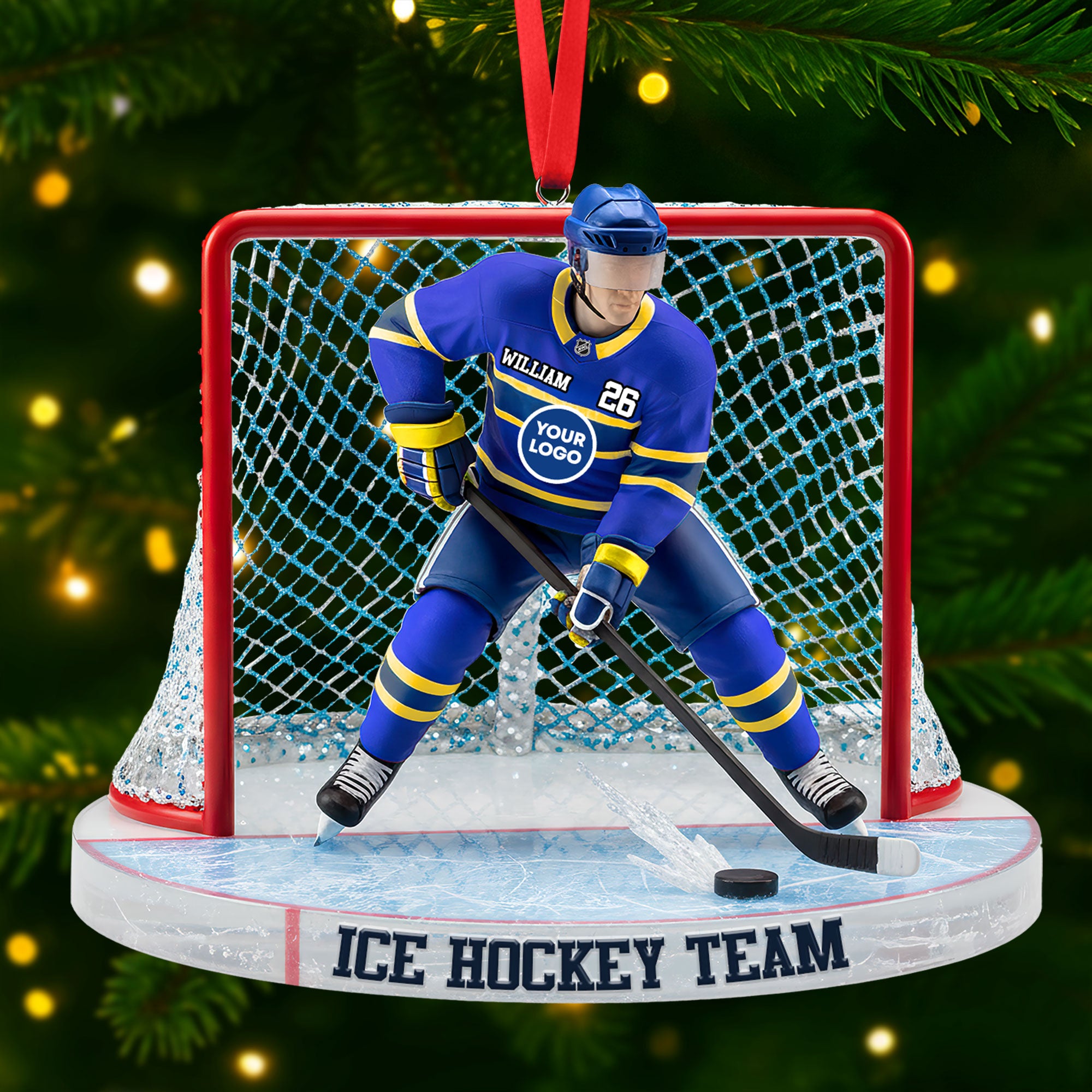Ice Game Ornament - Personalized Gift For Sport Lover Christmas Ornament 05HUTI091025-Homacus