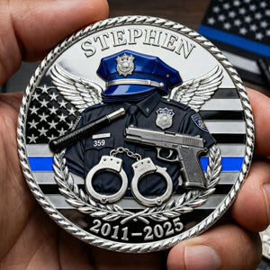 Law Enforcement Appreciation Coin - Personalized Gifts For Police Retirement Printed Metal Coin 06KITI120226-Homacus