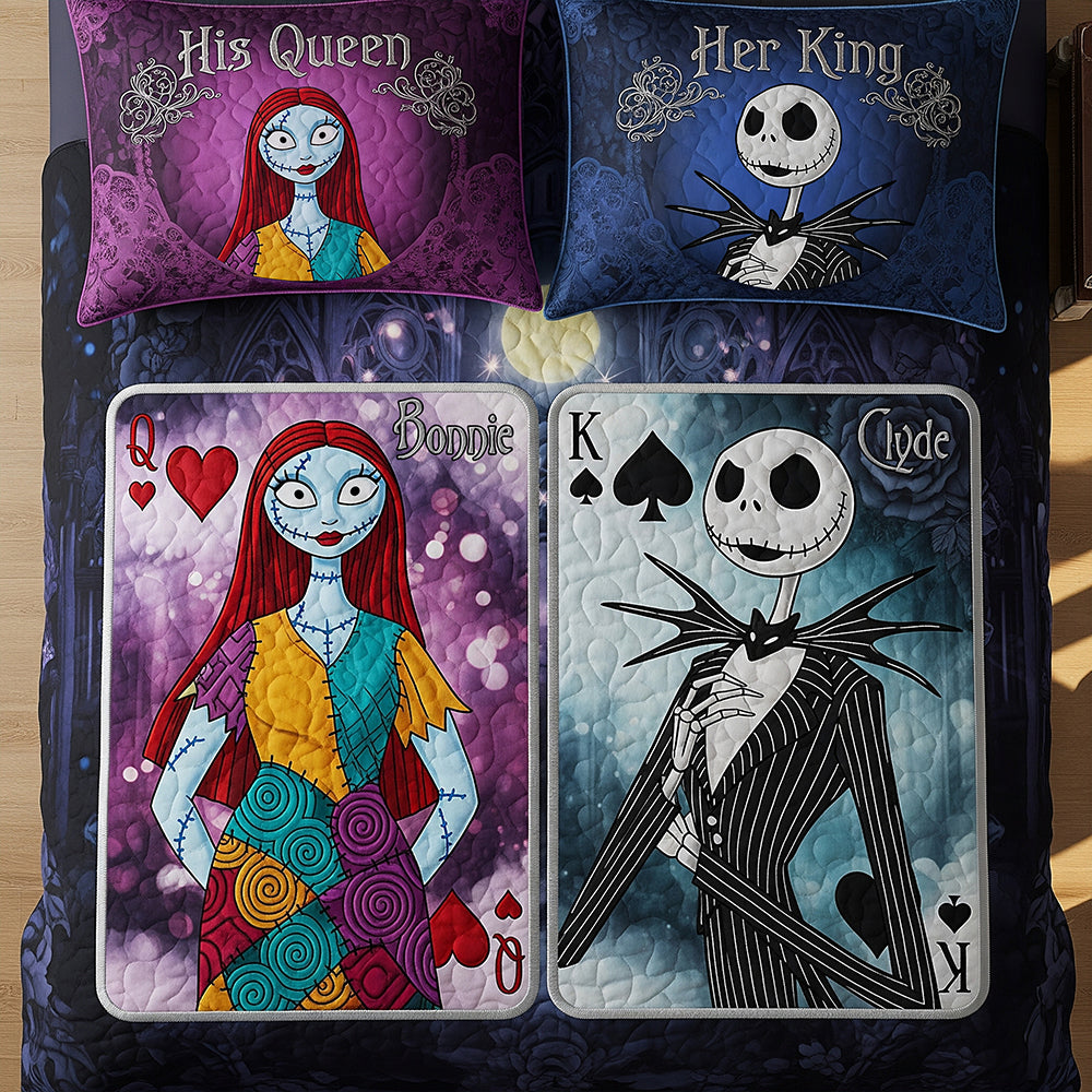 Horror Couple Quilt Bedding Set - Personalized Gifts For Couple 02nata110825-Homacus