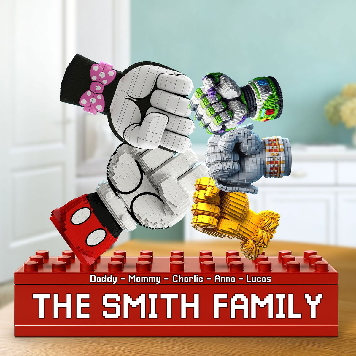 Cartoon Fist Bump Family Plaque - Personalized Gifts For Family 02ohti260525-Homacus