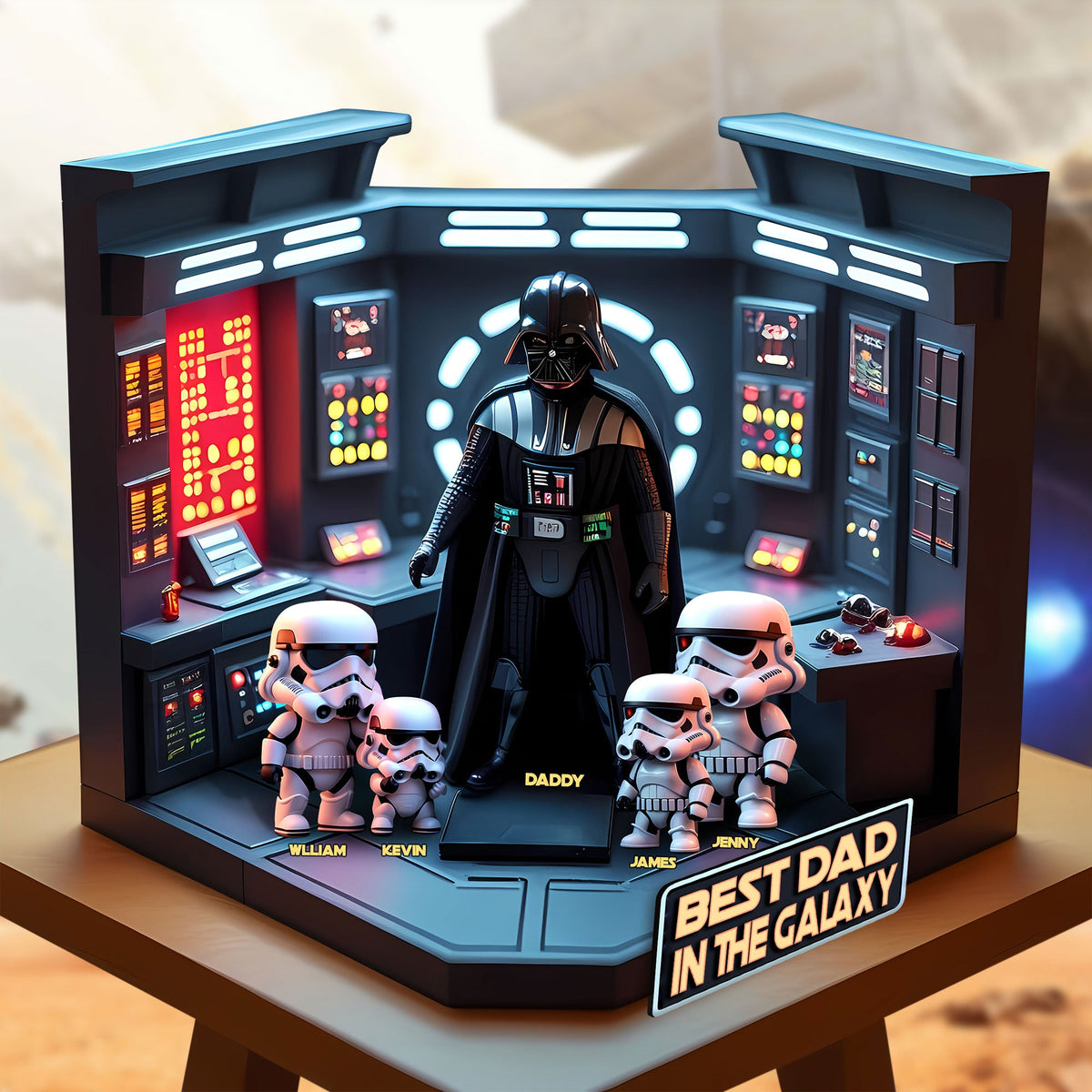 Personalized Gifts For Dad Plaque Best Dad In The Galaxy 04xqti120425-Homacus