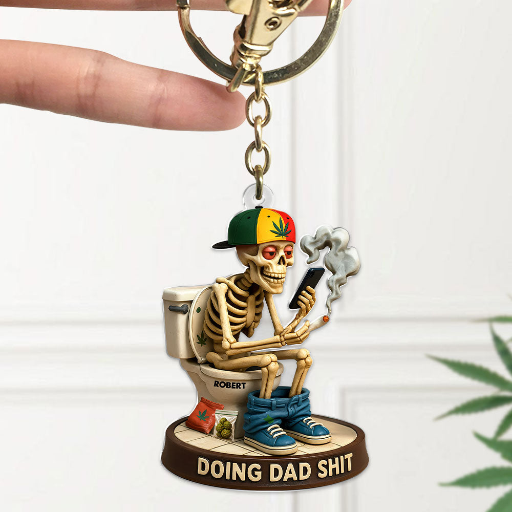 Doing Dad Sh** Keychain - Personalized Gifts For Dad 04toti190525-Homacus