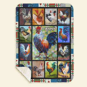 Personalized Gifts For Chicken Lover Blanket, Rooster Art 04qhti261224-Homacus