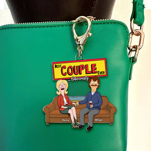 Personalized Gifts For Couple Keychain, Happy Couple On Sofa 03qhti100225hg-Homacus