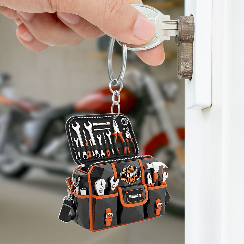 Born To Ride Free Keychain - Personalized Gifts For Bikers 02ohti160625-Homacus