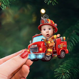 Custom Photo Gifts For Kid Firefighter Ornament 03ohti211124-Homacus