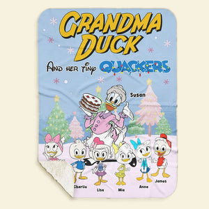 Personalized Christmas Gifts For Grandma Blanket, Grandma Duck 04kati011024-Homacus