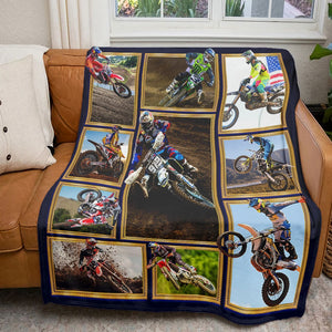 Custom Photo Gifts For Motocross Lover Blanket 021qhti030125-Homacus