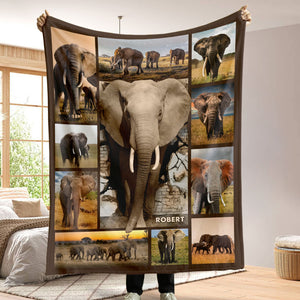 Personalized Gifts For Elephant Lover Blanket 011qhti311224-Homacus