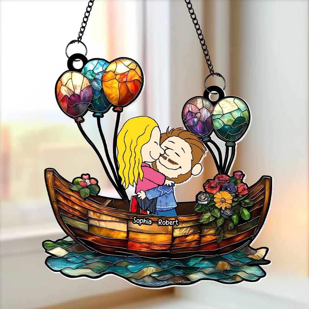 Couple Suncatcher Ornaments - Personalized Gifts 03xqti121224hg-Homacus
